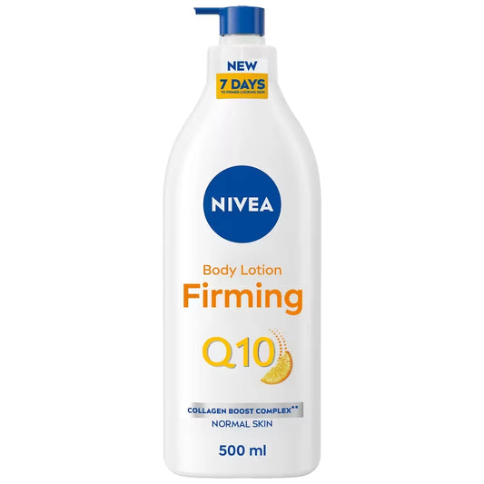 Nivea Q10 Firming Body Lotion For Women With Q10 And Vitamin C, Normal Skin, 500 mL product package