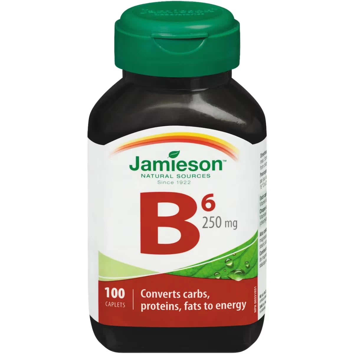 Jamieson Vitamin B6 250 mg (Pyridoxine) front package