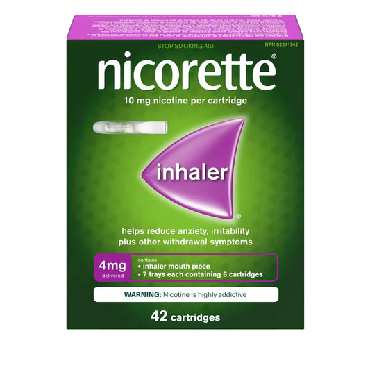Nicorette Nicotine Inhaler Refills 4mg front package