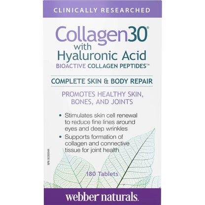 Webber Collagen30® with Hyaluronic Acid Bioactive Collagen Peptides front package
