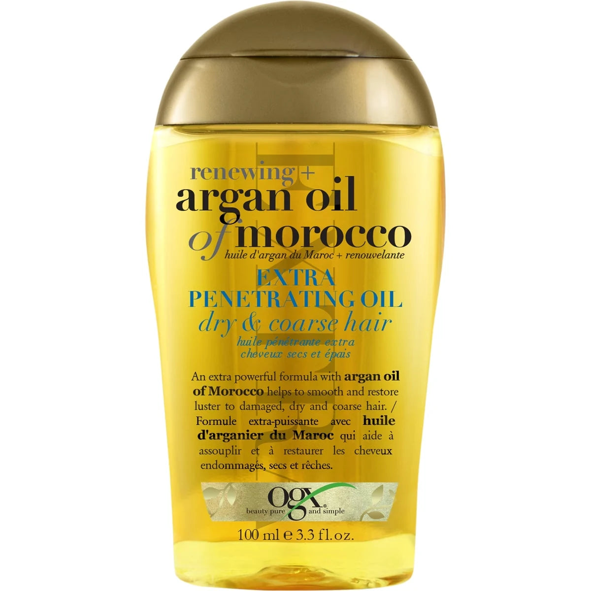 OGX Renewing + Argan Oil of Morocco Extra Penetrating Oil front package