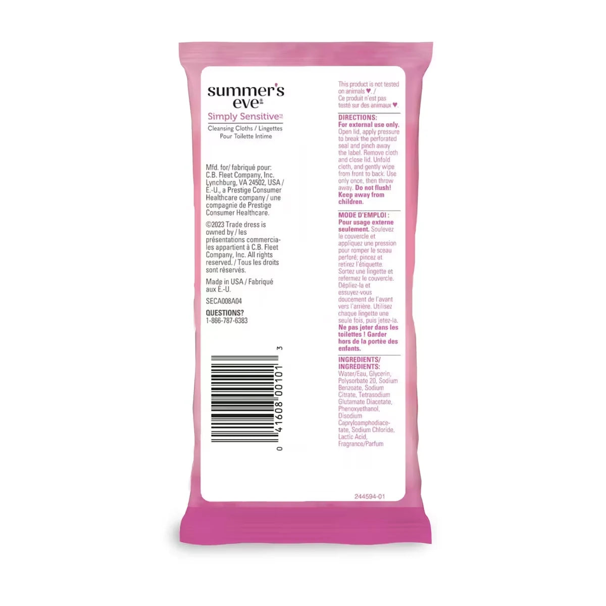 Summer's Eve Simply Sensitive Cleansing Cloths product detail
