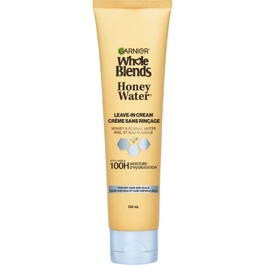 Garnier Whole Blends Honey Water Moisture Restoring Leave In Cream, for Dry Hair & Scalp product package