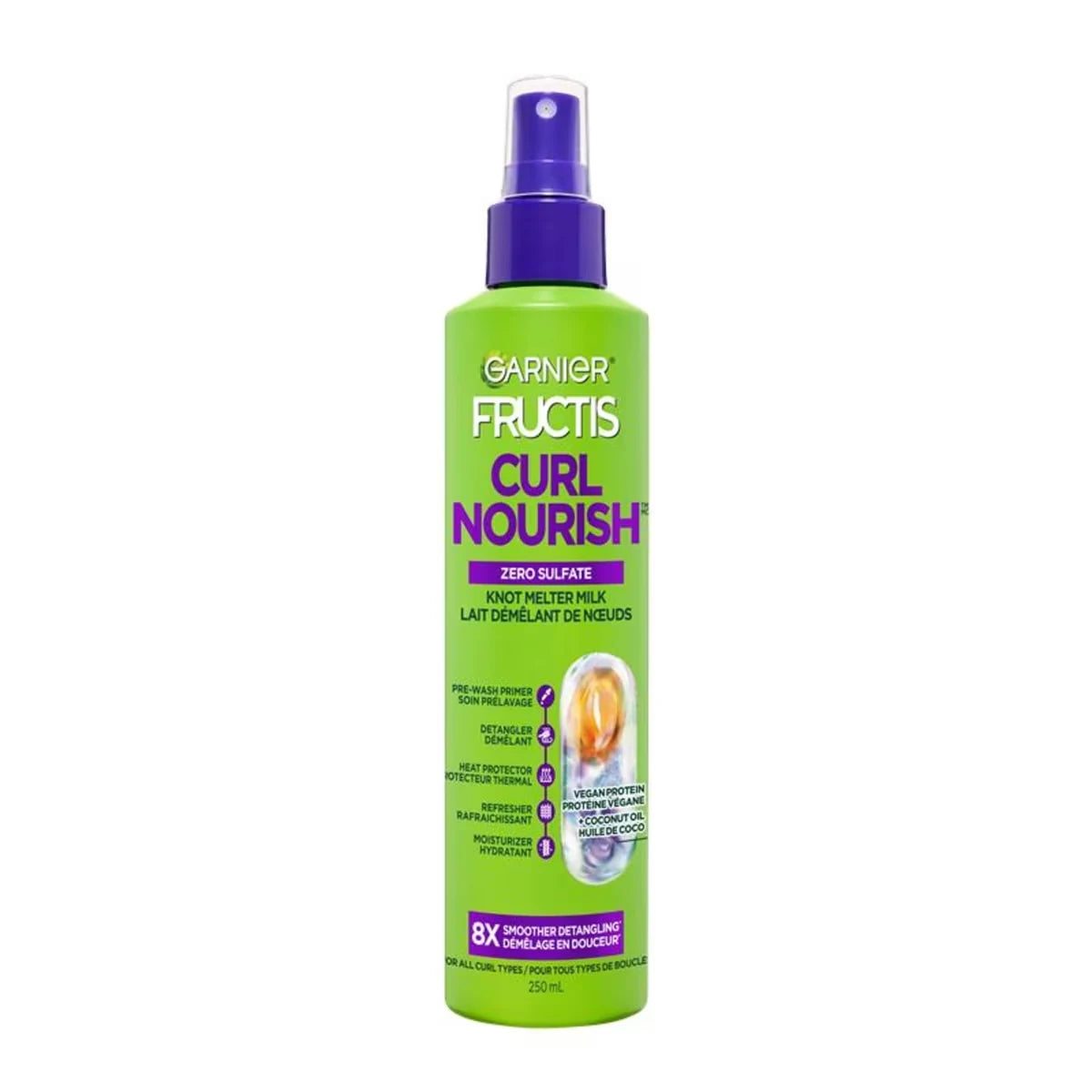 Garnier Fructis Curl Nourish Hair Detangler Spray front package