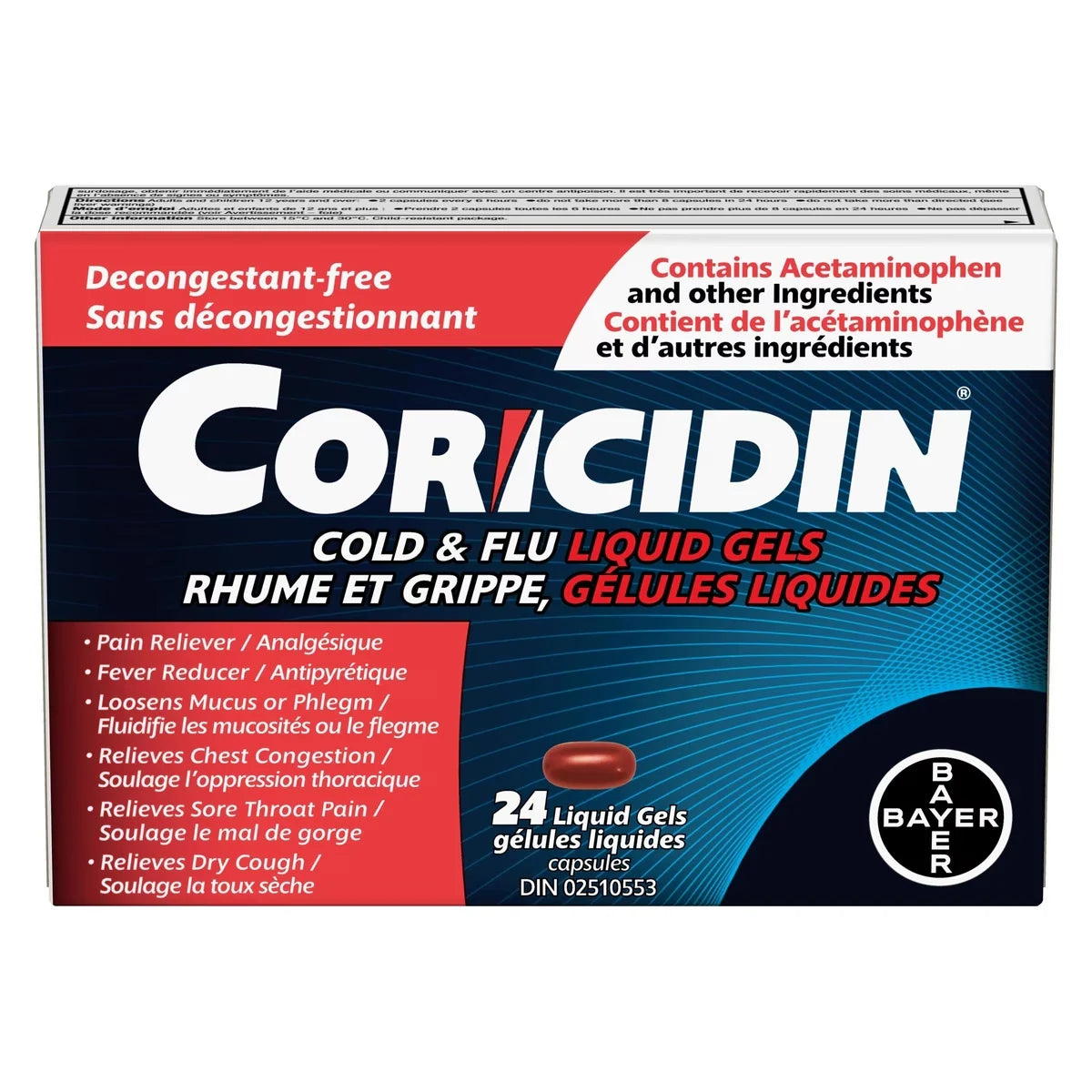 Coricidin Decongestant Free Cough and Cold Medicine product image