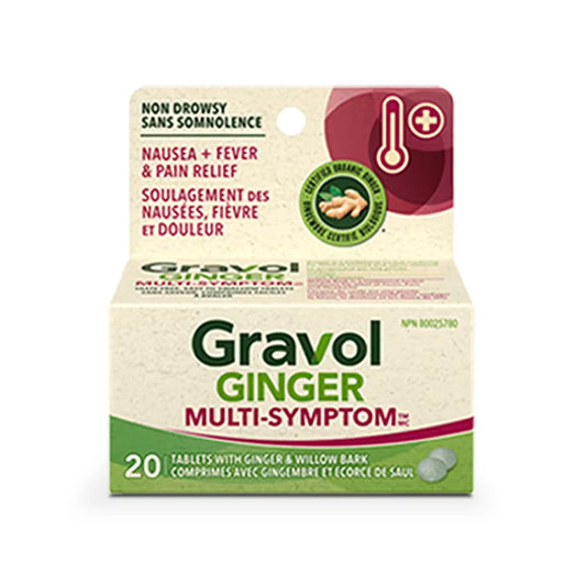 Gravol Ginger Multi-Symptom Cold and Fever Tablets with Willowbark product image