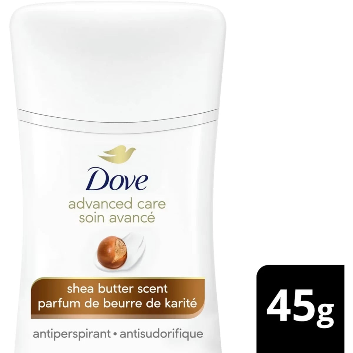 Dove Advanced Care Antiperspirant Shea Butter Scent front package