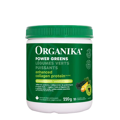 Organika Enhanced Collagen Power Greens front package