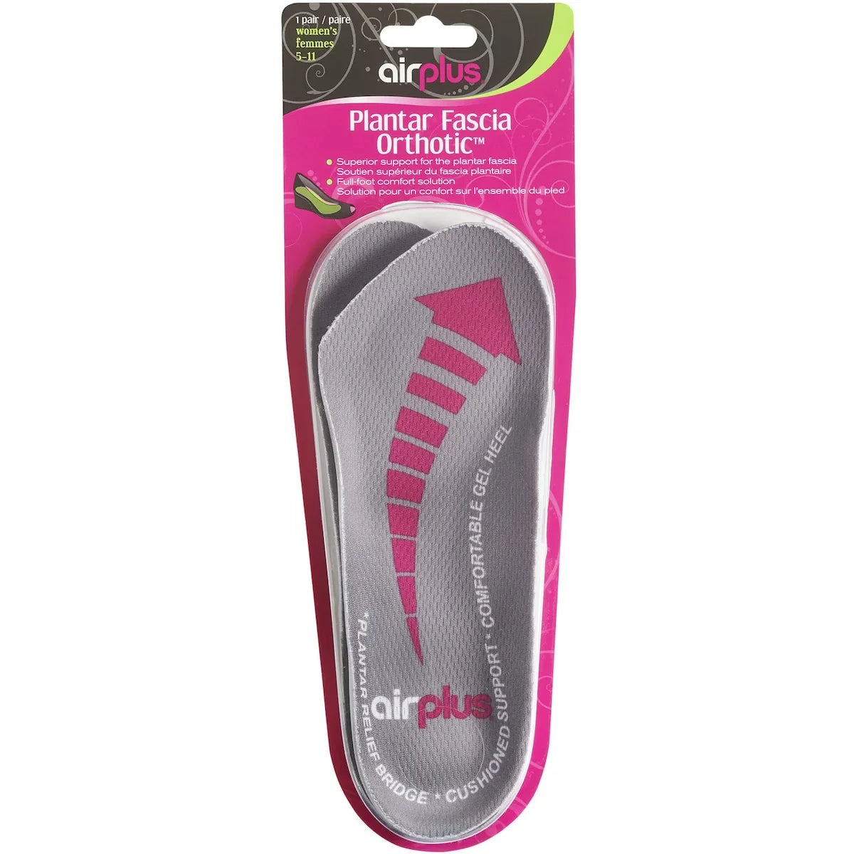 Airplus Plantar Fascia Insole W. 5-11 front package