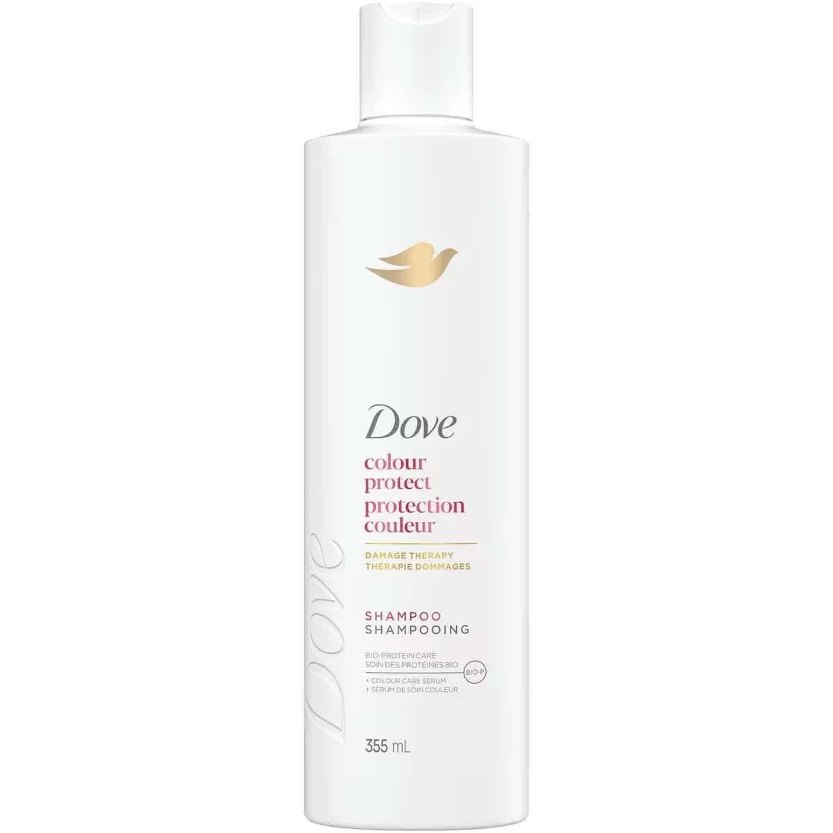 Dove Colour Protect Shampoo for Colour Treated Hair, with Liquid Bio-Protein Care, 355 ML front package