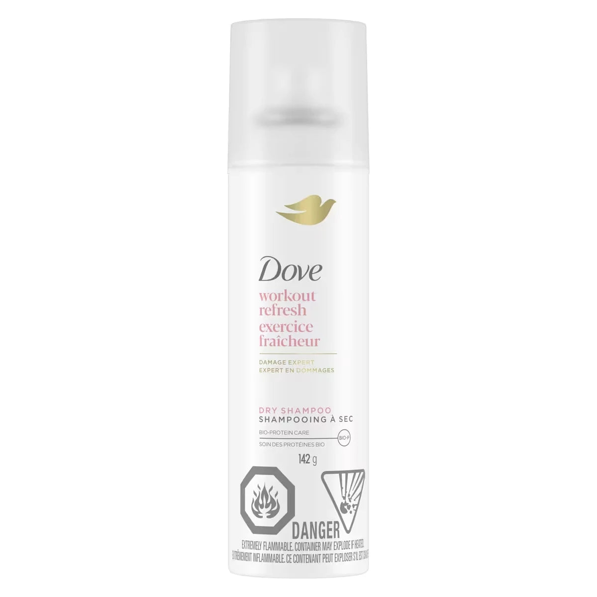 Dove Care Between Washes Dry Shampoo for oily hair Go Active 24 hours of sweat and odour resistance 142 g front package