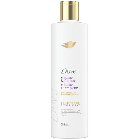 Dove Volume And Fullness Conditioner for Flat Hair, with Liquid Bio-Protein Care 355 ML front package