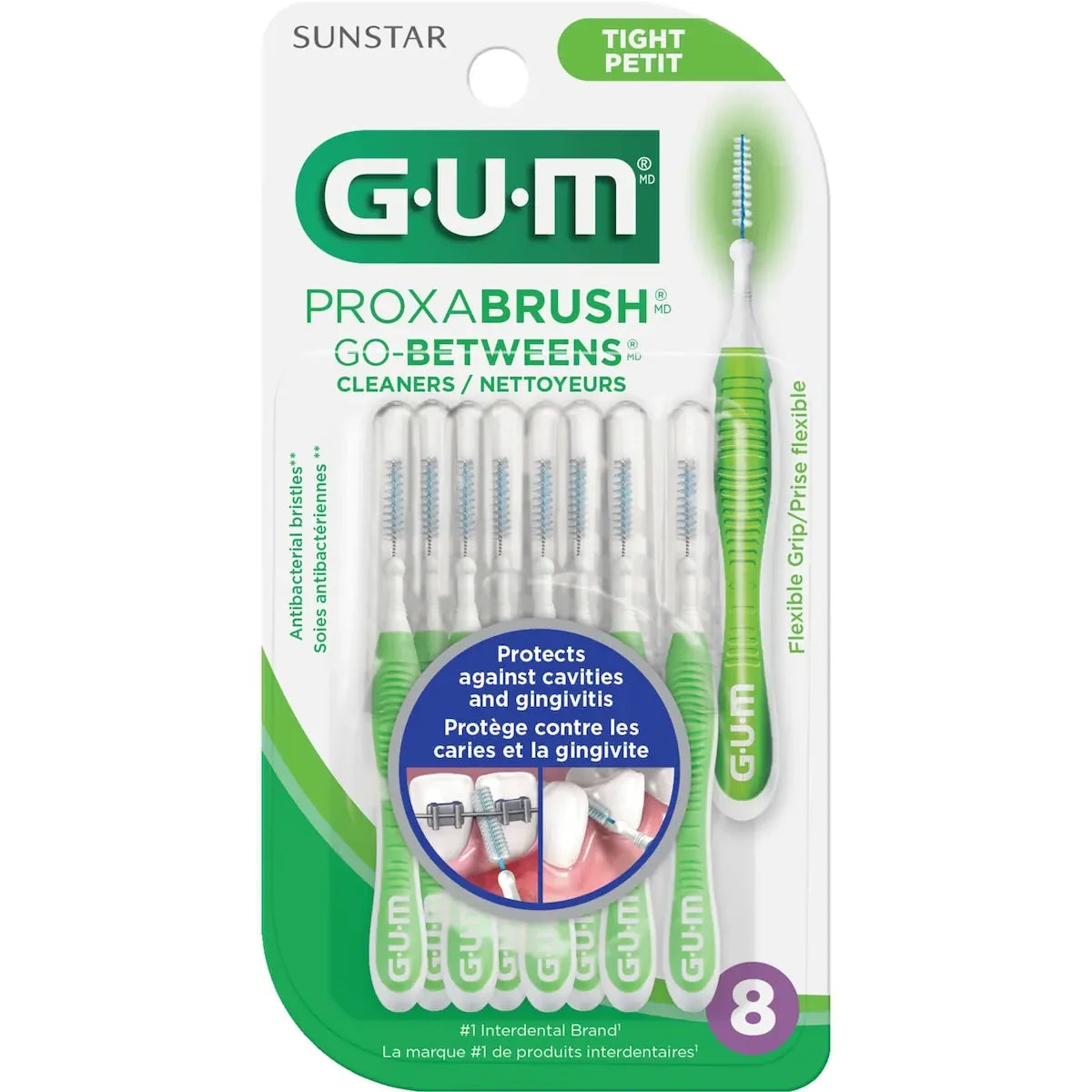 Gum Proxabrush Go-Betweens , Tight - 8Ct front package