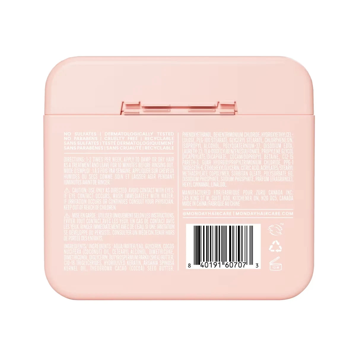 MONDAY Haircare DEEP MOISTURE Hair Mask 250 mL product detail
