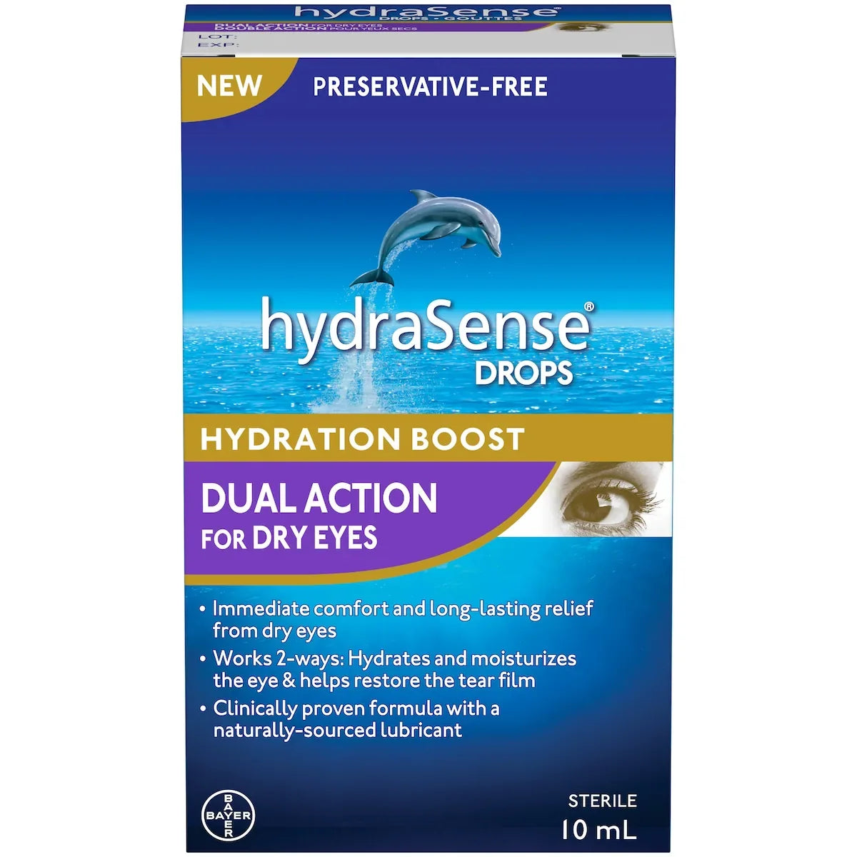 Hydrasense Dual Action Eye Drops, 10 mL product image