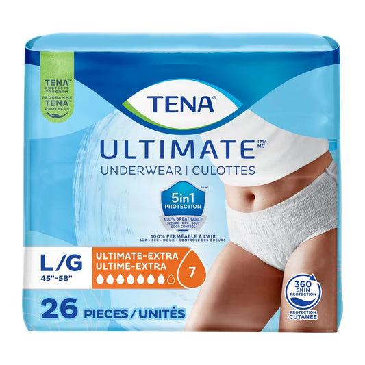 Tena Incontinence Underwear for Women, Ultimate Absorbency, Large, 26 Count product image
