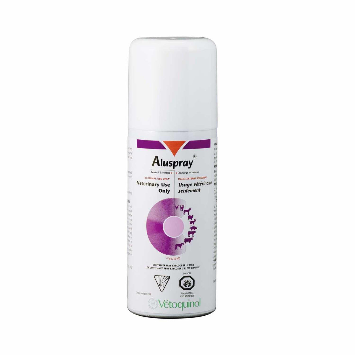 Aluspray Bandage Aerosol for Cats, Dogs, Horses and Farm Animals 72 g Bottle - Default Title - product image 1