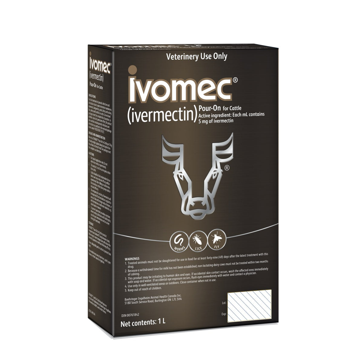 Ivomec Pour-On for Farm Animals, 5 mg/ml, 1 L - view 2