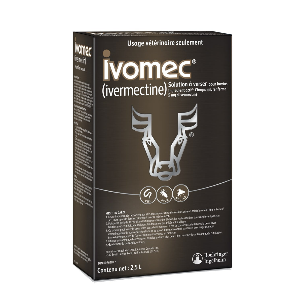 Ivomec Pour-On for Farm Animals, 5 mg/ml, 2.5 L - view 1