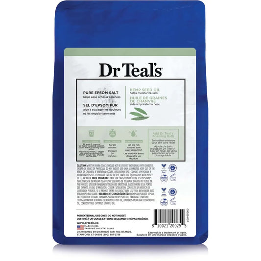 Dr Teal's Salt Soak with Pure Epsom Salt, Cannabis Sativa Hemp Seed Oil product detail