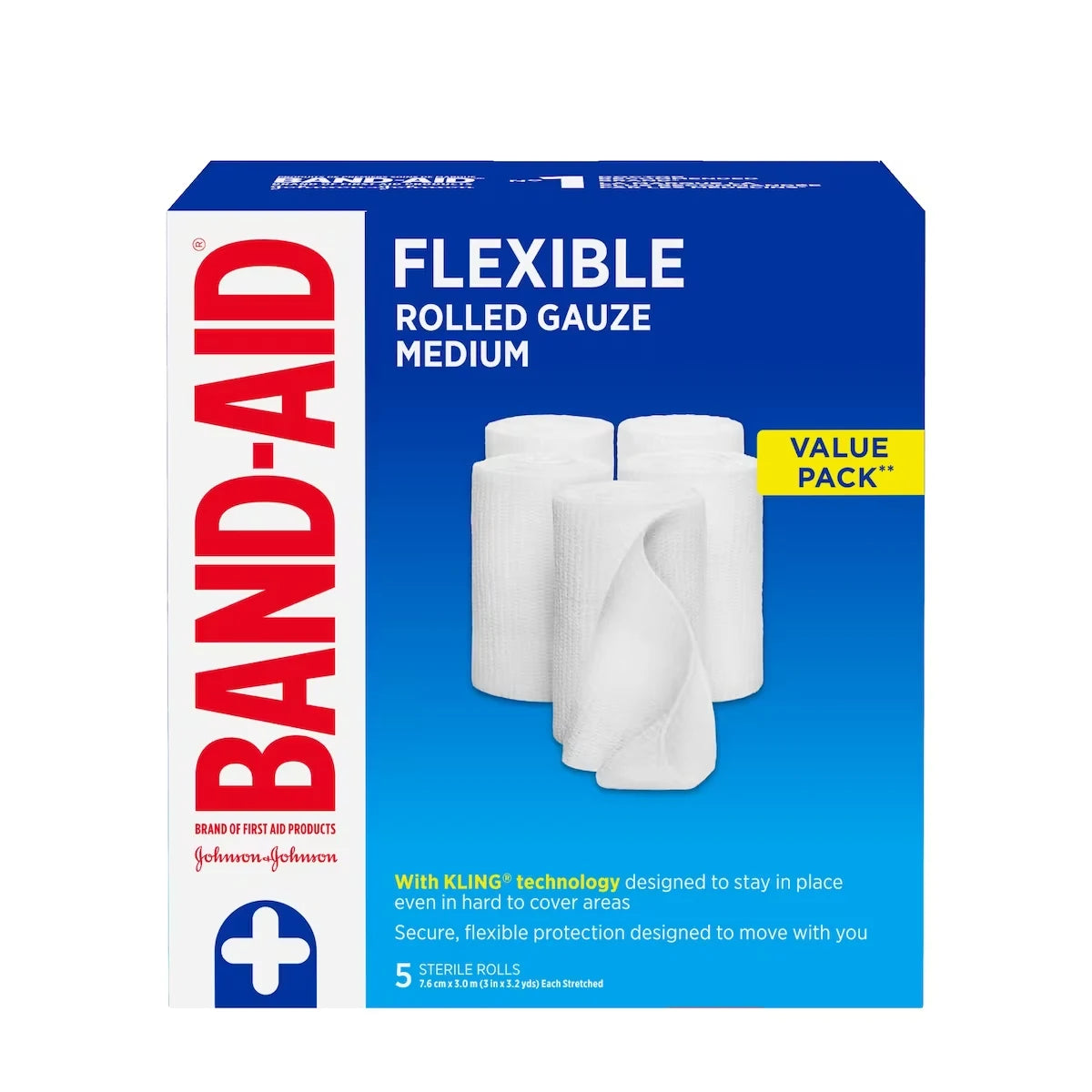 Band-Aid Rolled First Aid Gauze, 3 Inches by 2.1 Yards product image