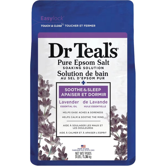 Dr Teal's Salt Soak with Pure Epsom Salt, Soothe & Sleep with Lavender front package