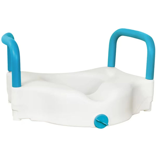 Aquasense 3-Way Raised Toilet Seat, White, 4" view 2