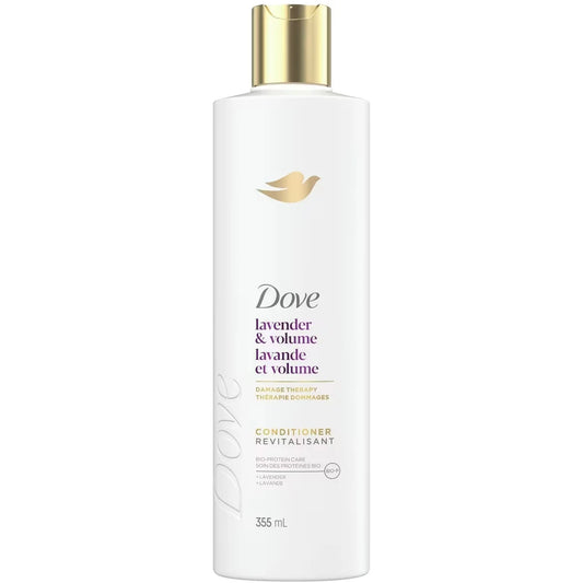 Dove Lavender & Volume Conditioner Fine and Flat Hair, with Liquid Bio-Protein Care 355 ML front package