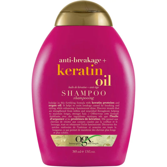 OGX Anti-Breakage + Keratin Oil Shampoo front package