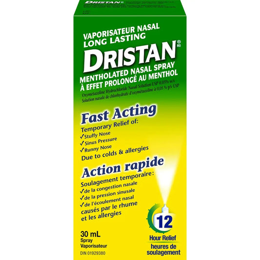 Dristan Mentholated Nasal Spray Long Lasting 30 ml front package