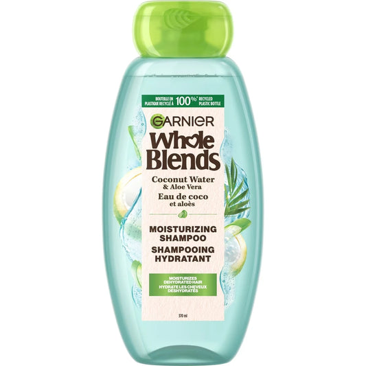 Garnier Whole Blends Coconut Water & Aloe Vera Shampoo front package
