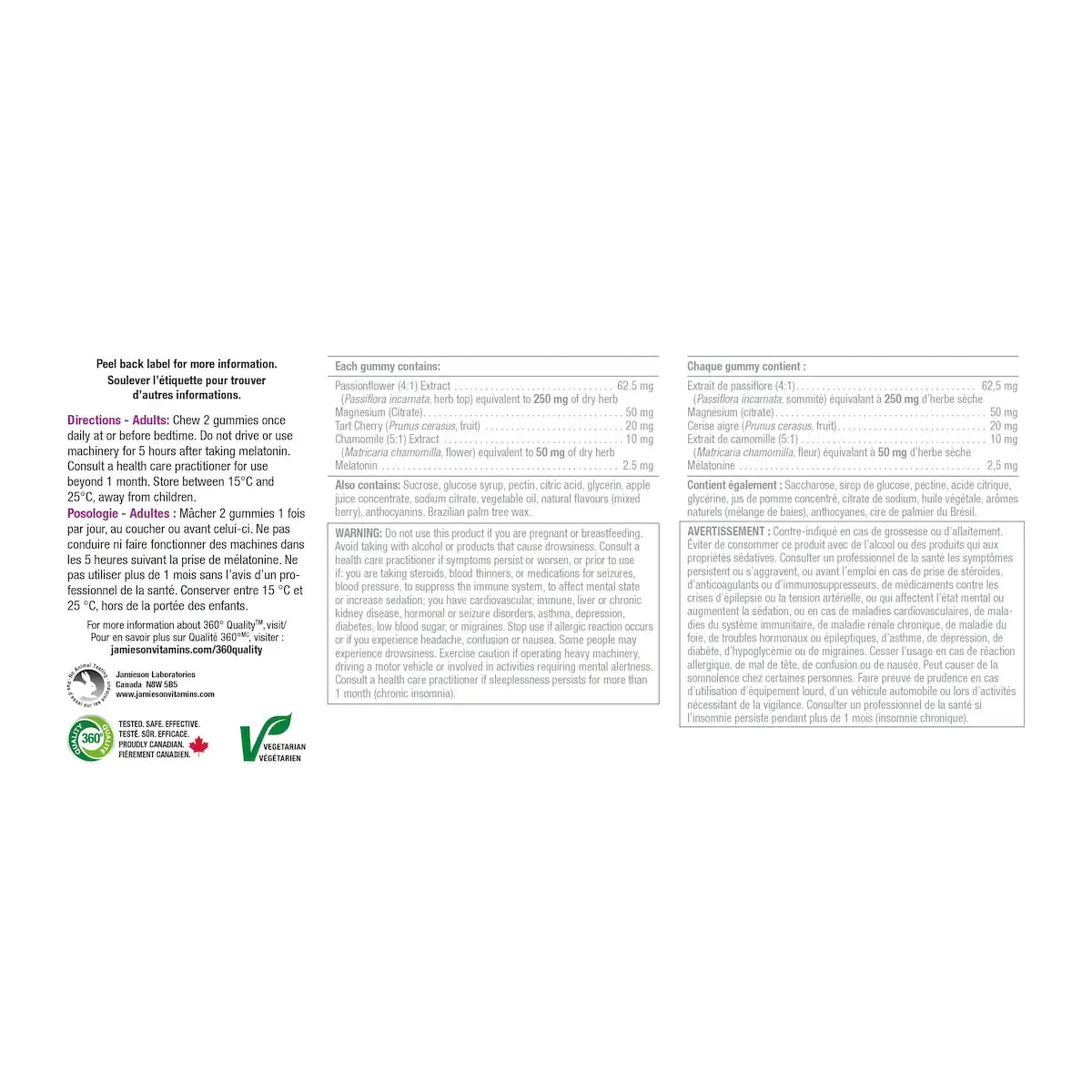 Jamieson Melatonin Magnesium Gummies Mixed Berry Flavour, 60 Count product detail
