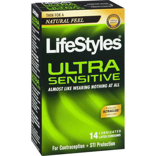 Lifestyles Ultra Sensitive 14 Lubricated Latex Condoms product detail