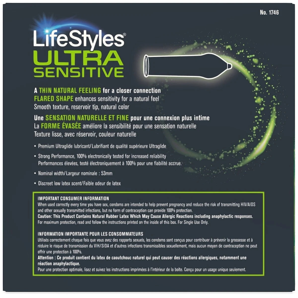 Lifestyles Ultra Sensitive 36 Lubricated Latex Condoms product detail