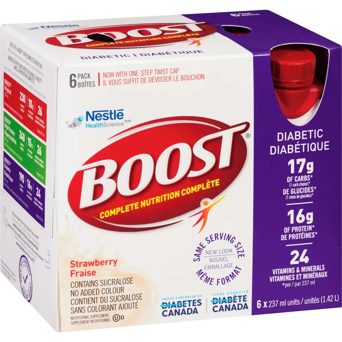 Boost Diabetic Strawberry Nutritional Supplement Drink, 6 × 237 ml product detail