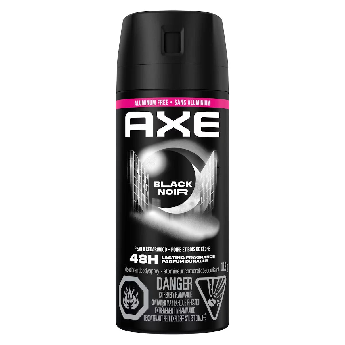 Axe Dual Action Deodorant Body Spray For Long Lasting Odour Protection Black Variant Frozen Pear & Cedarwood Men'S front package