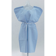Medline Exam Gown 30" x 42" 3-Ply Tissue/Poly Construction White - Case of 50