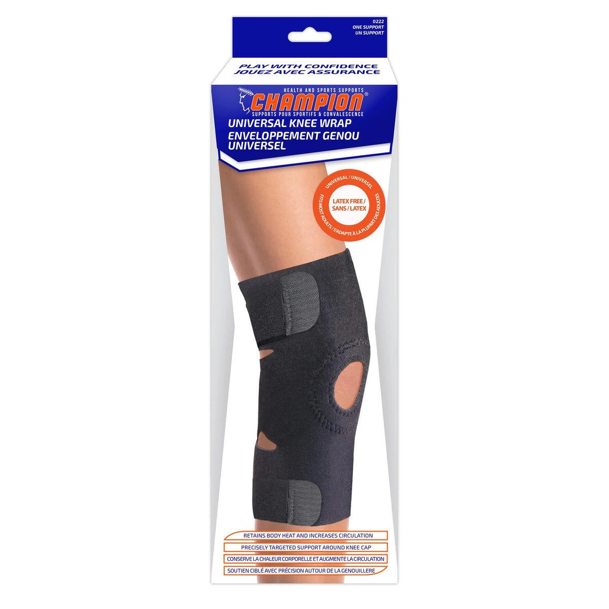 Airway Champion Universal Knee Wrap One Size 13" - 17 1/2" - Each