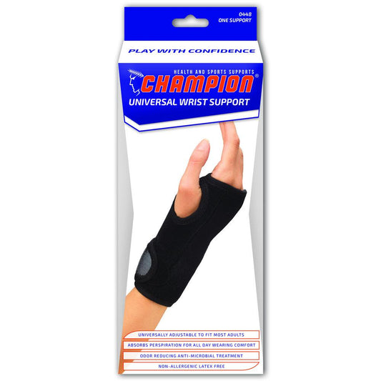 Airway Champion Universal Medium Wrist Support, Black - Each
