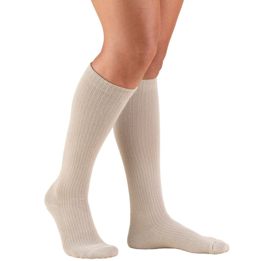 Airway Truform Ladies' Casual 15-20 mmHg Knee-High Tan Md (11 3/4 - 16 1/2") Compression Sock Latex-Fre - Pair