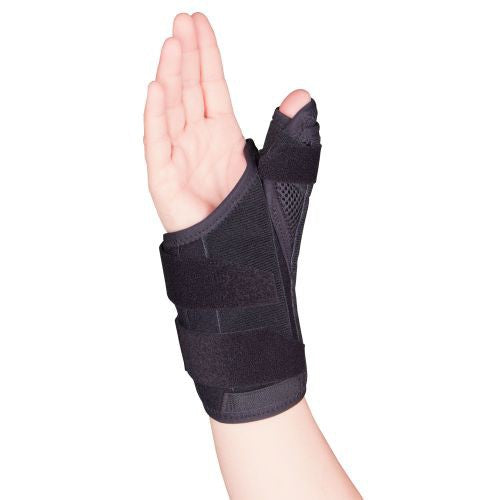 Airway Wrist-Thumb Splint 6" Right, Black, Small - Each