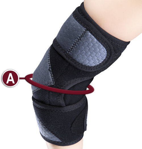 Airway Otc Elbow Support Wrap, Minimum Support, Black, Small (7.75-9.75") - Each