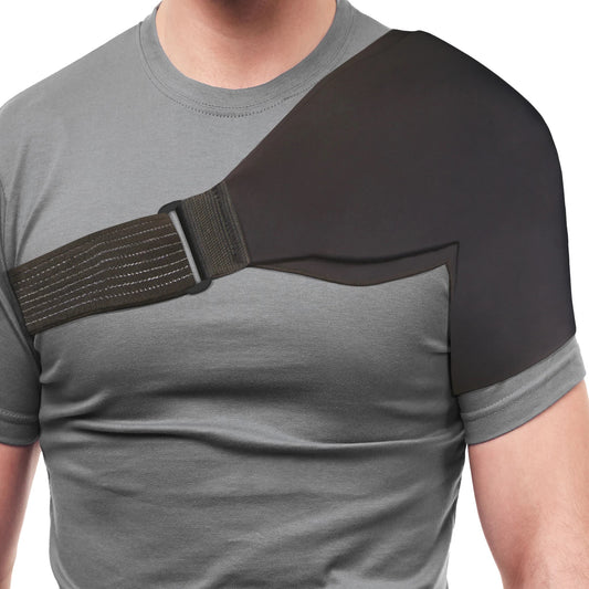 Airway Otc Shoulder Gel Wrap, 360 Degree Hot/Cold Compress Coverage, Black, One Size - Each