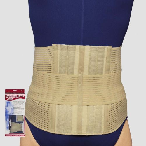 Airway Otc Medium Lumbosacral Support With Abdominal Uplift Md (33-36") 7" Front & 12" Back Elastic Belt - Each