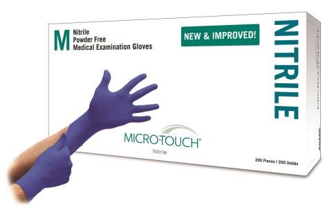 Ansell Micro-Touch Micro-Thin Nitrile Gloves Blue Medium 2.4mil - Box of 300