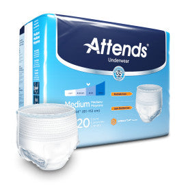 Attends 28148 - Attends Underwear, Medium - Waist Size 34" - 44" - 4 Bags Of 20
