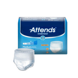 Attends 34150 - Attends Underwear, Medium - Waist Size 34" - 44" - 4 Bags Of 25