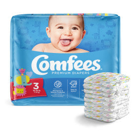 Attends 41539 - Comfees Baby Diapers - Size 3 - 4 Bags Of 36