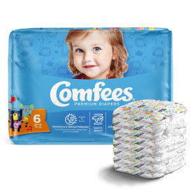 Attends 41542 - Comfees Baby Diapers - Size 6 - 4 Bags Of 23