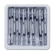 Becton Dickinson Bd Allergist Tray With Precisionglide Permanently Attached Needle 1 mL 27g x 1/2" Regular Bevel S - TR of 25